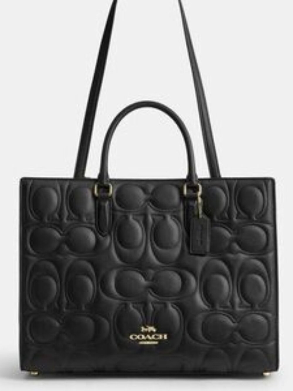 Coach Maggie Black Embossed Tote Bag - Picture 6 of 6